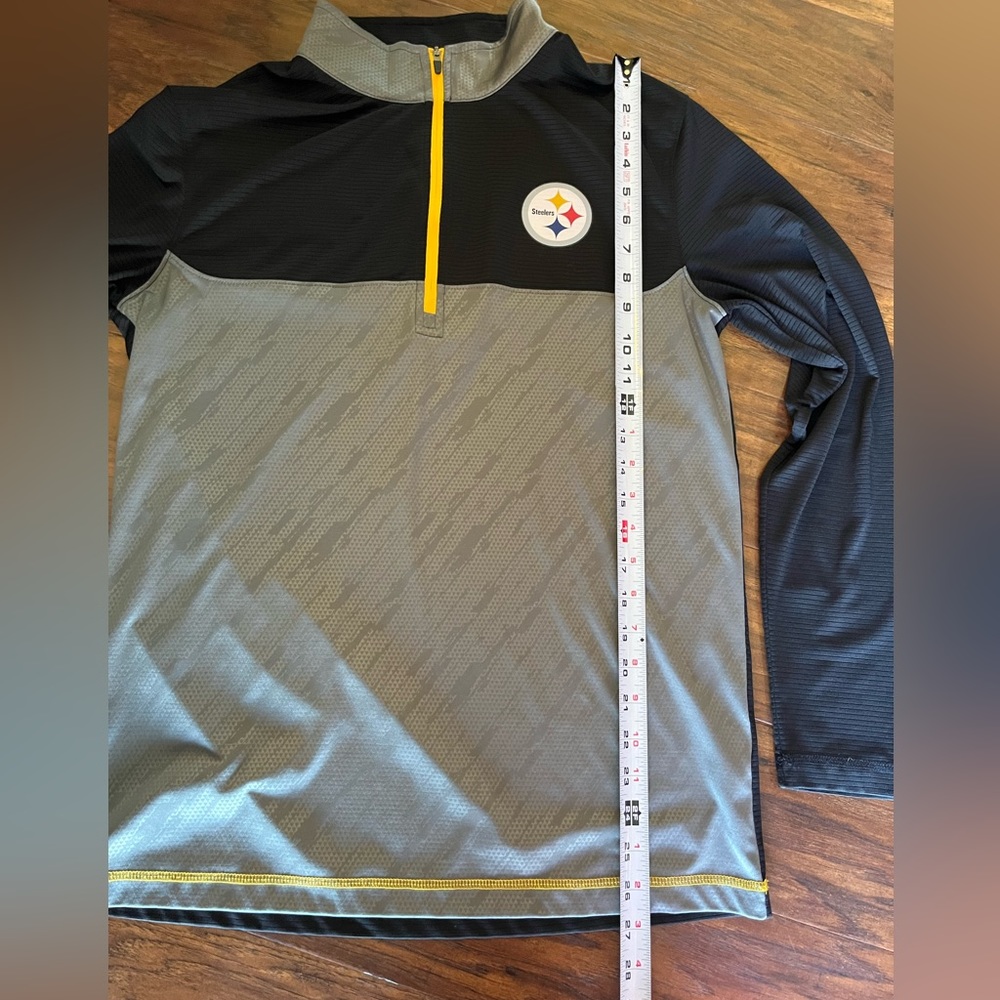 Pittsburgh Steelers NFL Team Apparel TX3 Cool Quarter Zip Long Sleeve Tee - Picture 7 of 8